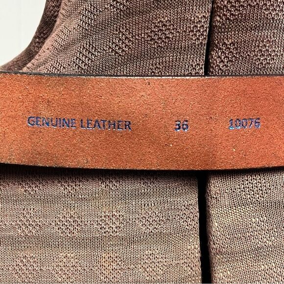 Joe's Jeans Genuine Leather Cognac Classic Belt Size 36 Unisex - Picture 9 of 12
